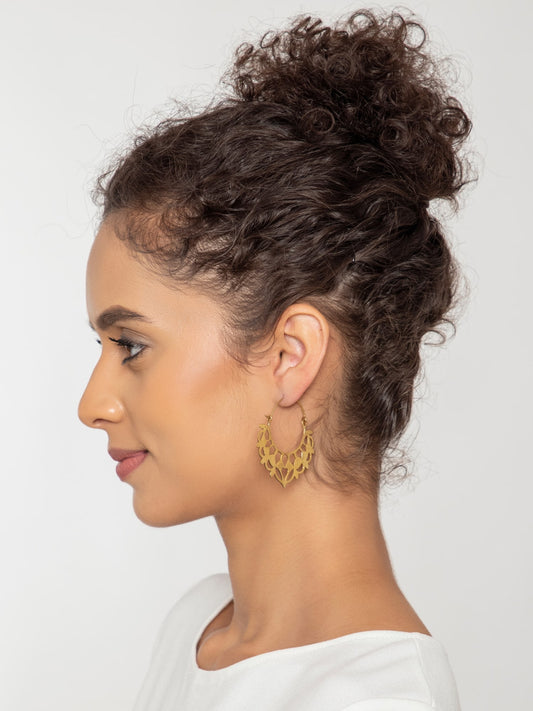 Brass Hoop Earrings