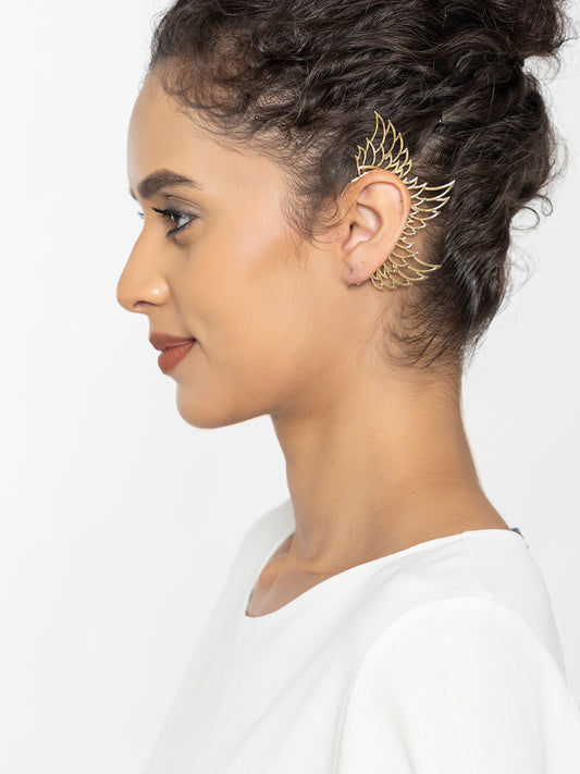 Winged Brass Earrings
