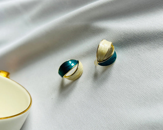 Aqua Dusk Hoop Earrings