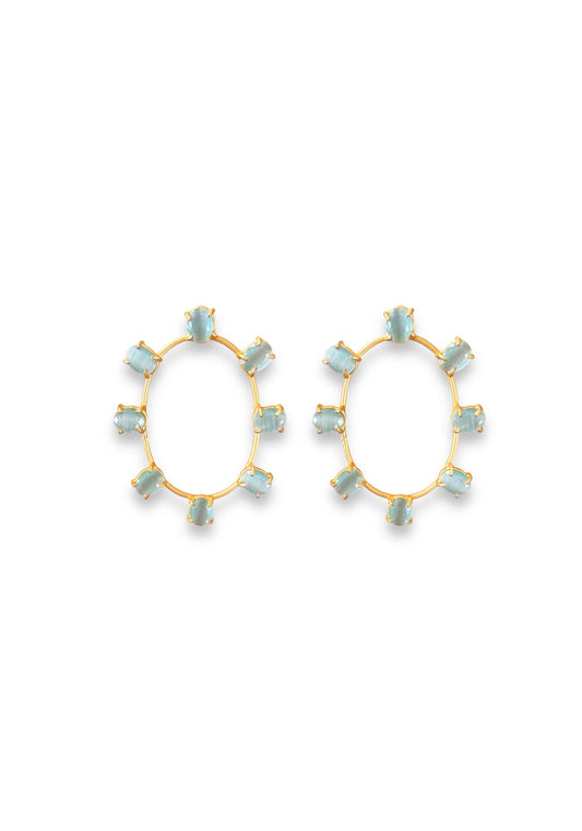 Golden Minty Hoops