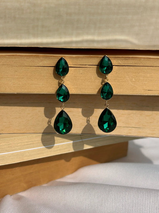 Emerald Green Dangler Earrings