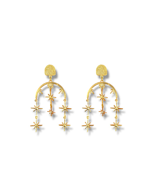 Golden Winter Drop Earrings