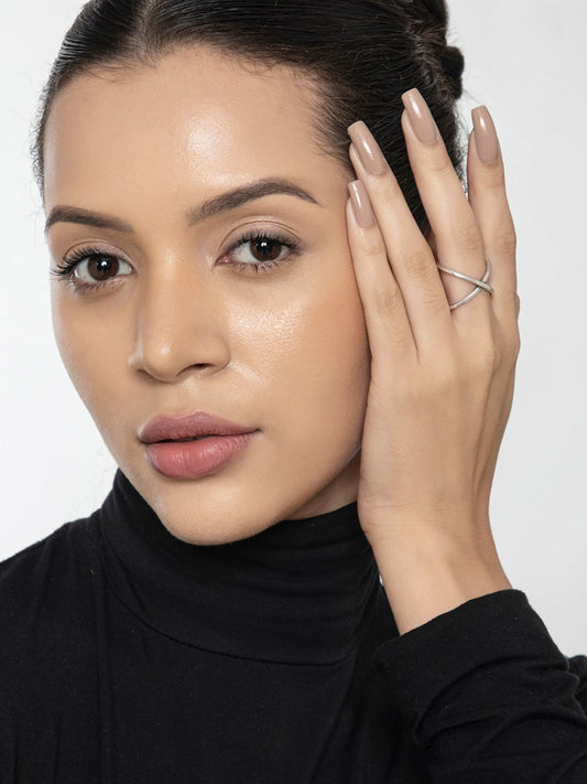 Crossover Silver Ring