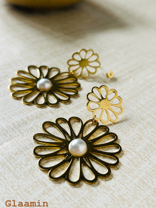 Floral Dangler Earrings