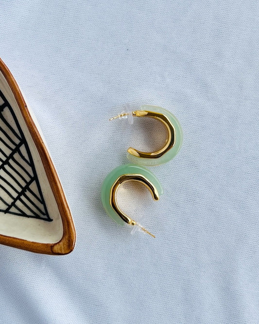 Green Resin Earring