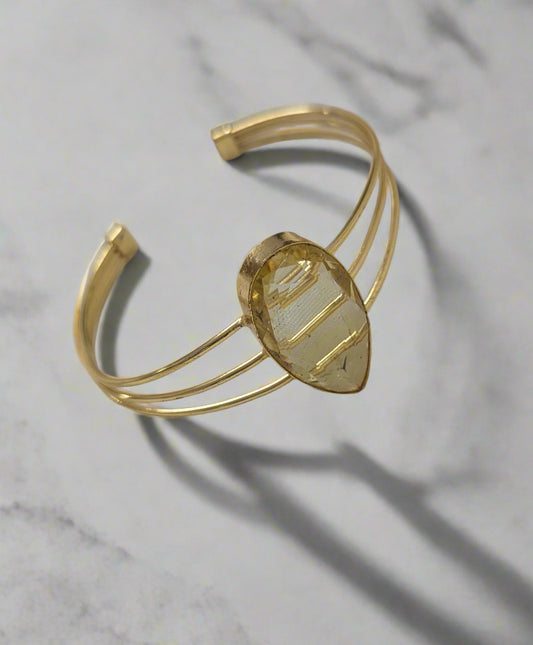 Crystal Glaze Hand Cuff Bracelet