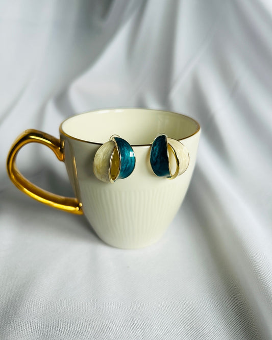 Aqua Dusk Hoop Earrings