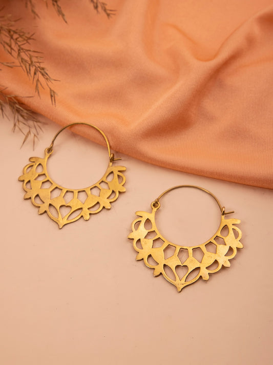 Brass Hoop Earrings