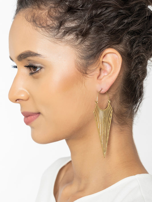 Abstract Brass Earrings