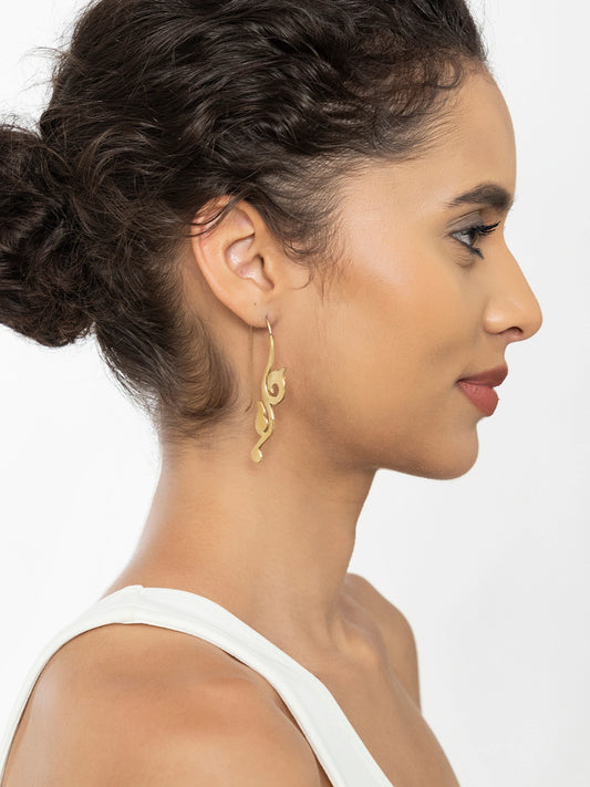 Swirly Brass Earrings