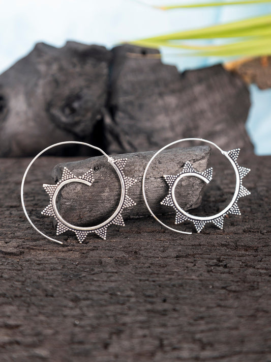 Spiral Oxidised Earrings