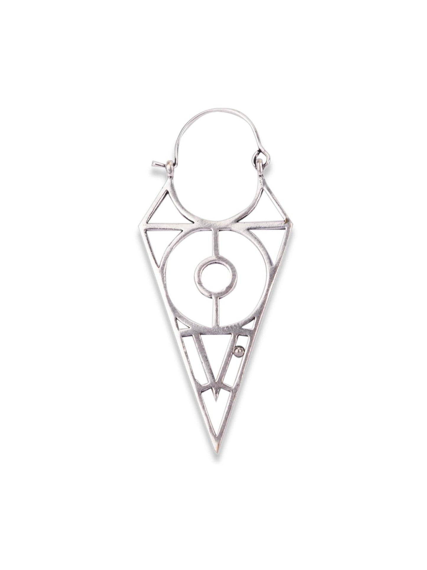 Sharp Triangle Oxidized Earrings