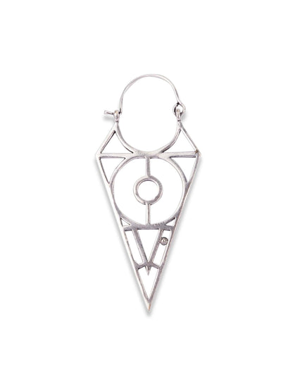 Sharp Triangle Oxidized Earrings