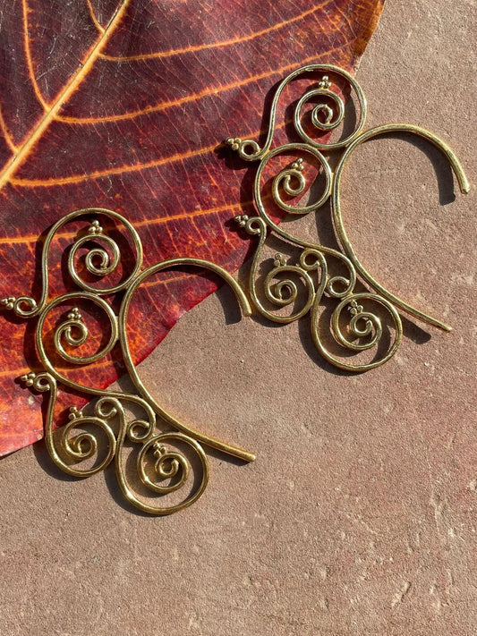 Spiral Brass Earcuff