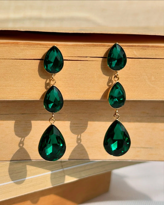 Emerald Green Dangler Earrings
