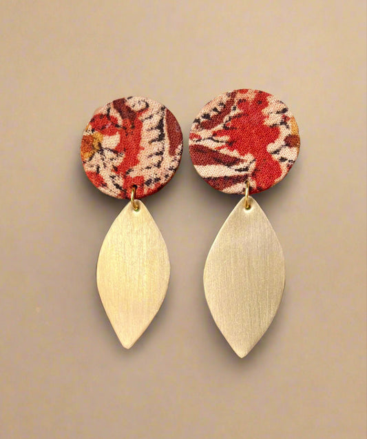 Printed Dangler Earrings