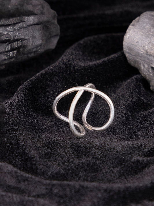 Crossover Silver Ring