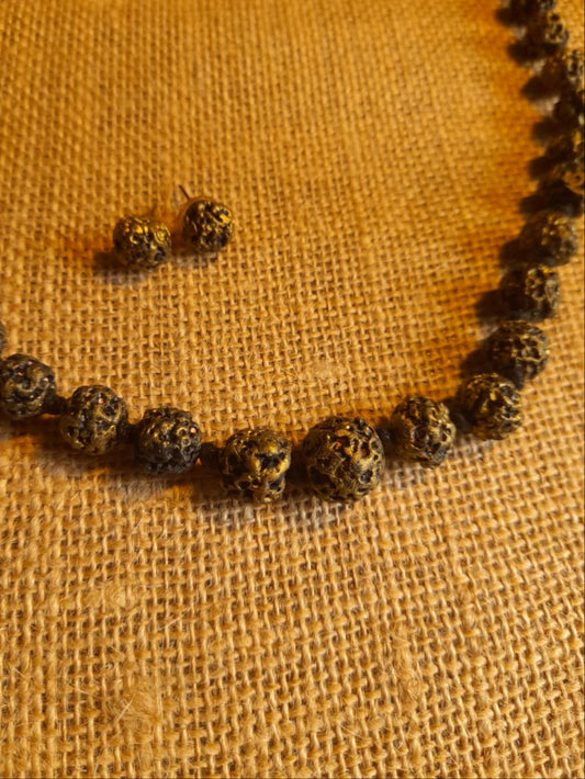 Terracotta Rudraksha Choker Set