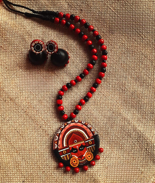 Terracotta Theyyam Pendant